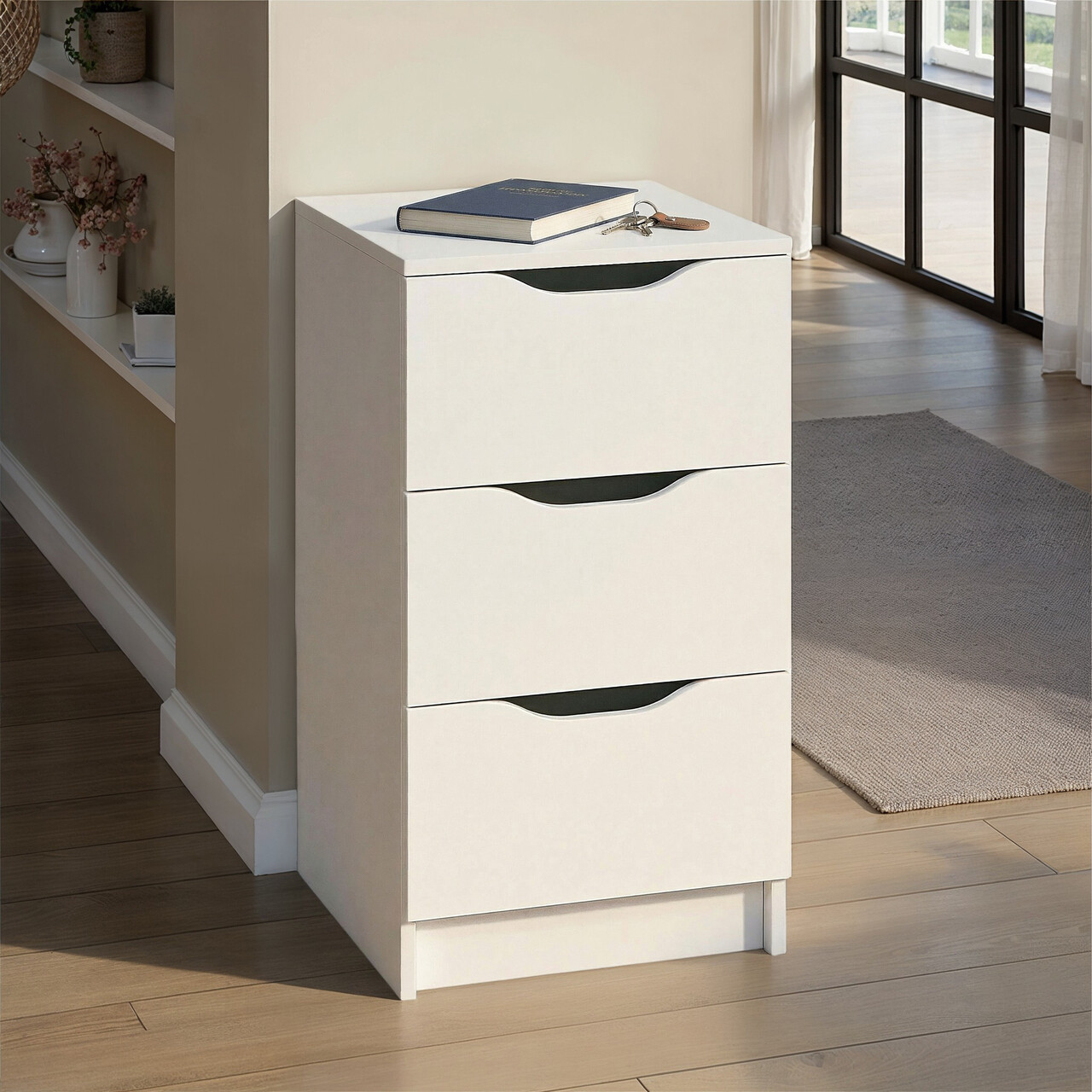 Comoda Westphalen 3, Inter Link, 41x40x71 cm, PAL, alb - imagine 6